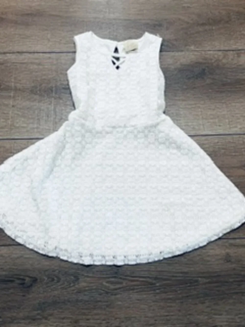 Lily Bleu Dress Girls size 4 White Lace A-Line sleeveless